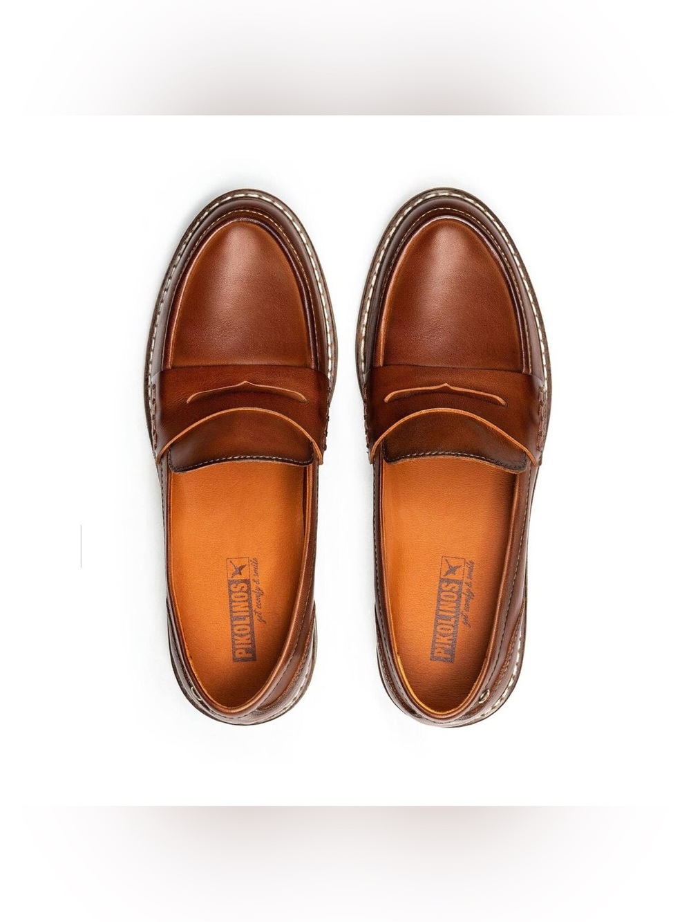 PIKOLINOS Aldaya Women’s Penny Loafers in Brown Cuero - Size 39 8.5 - Picture 12 of 12